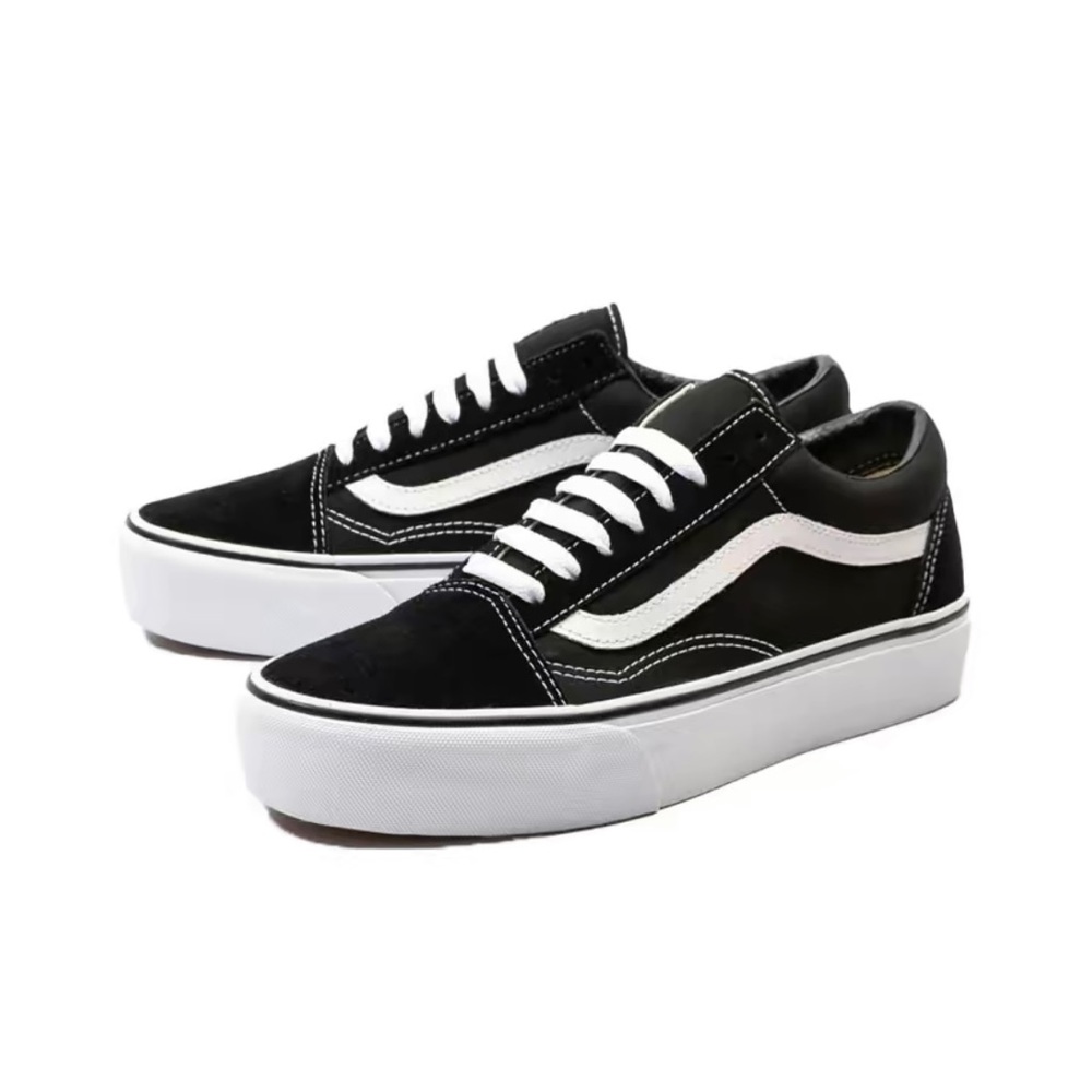 Vans Old Skool Platform Women's Black White VN0A3B3UY28 - Picture 4 of 8